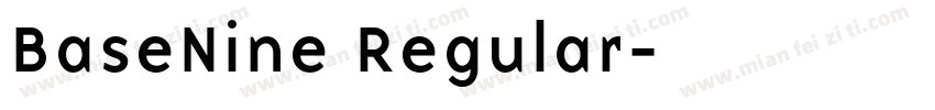 BaseNine Regular字体转换